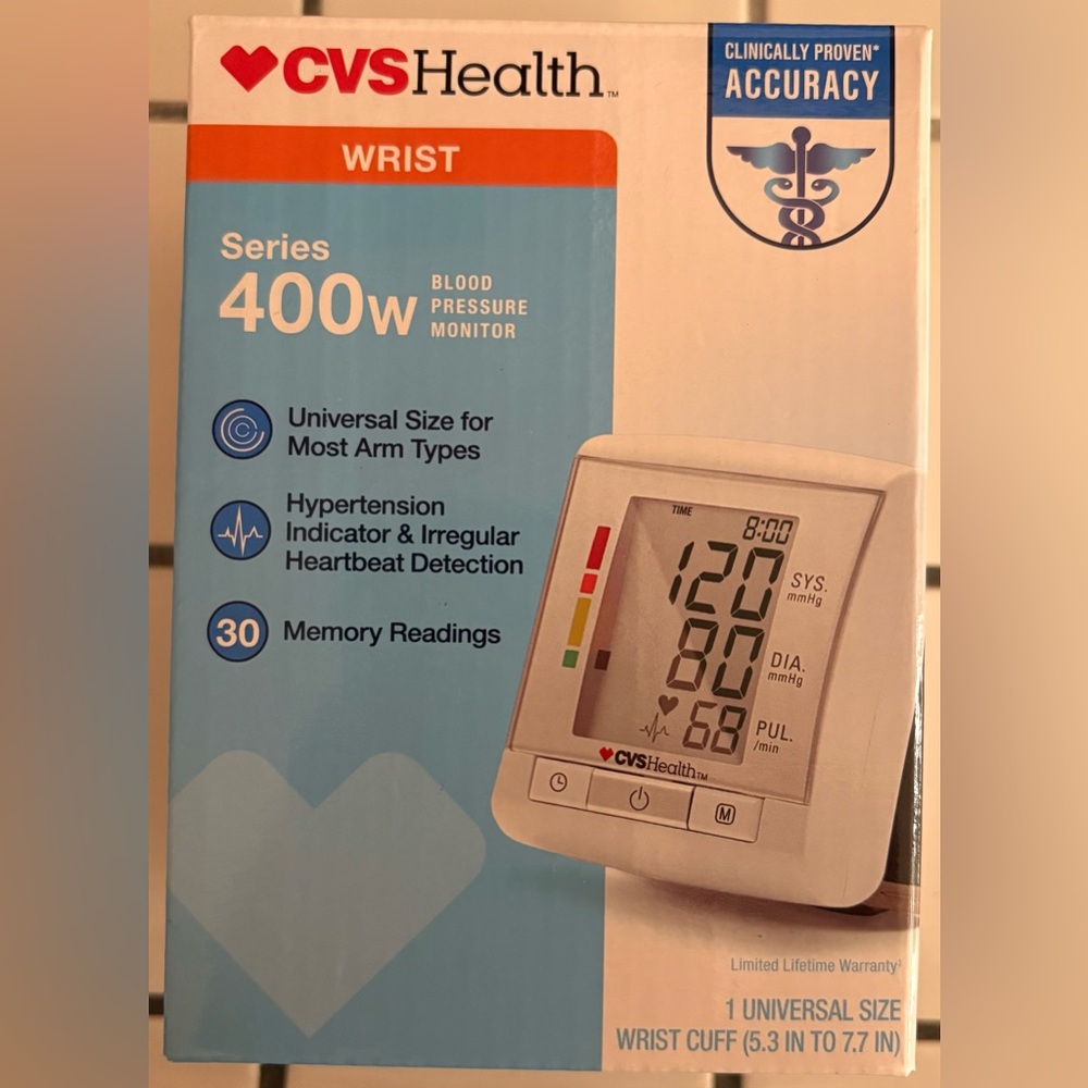 Adult Wrist Blood Pressure Cuff Heart Rate Monitor